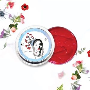 Organic Hydrating Red Lip Balm Booster / Moisturize, Hydrate, Soften Lips